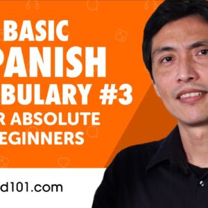 Learn Basic Spanish Vocabulary for Daily Life #3
