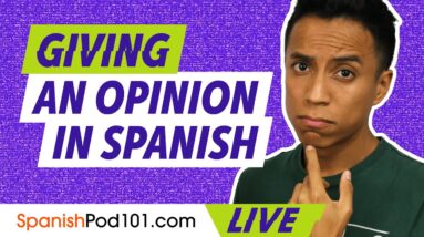 How to Give an Opinion Using “Sería” | Spanish for Beginners