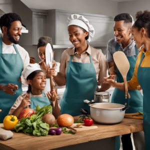 An image showing a diverse group of people engaged in various activities like cooking, cleaning, or asking for directions, each accompanied by a clear hand gesture