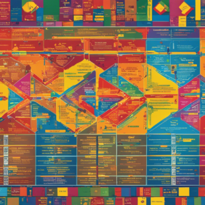 An image representing Haber Spanish Conjugation: vibrant colors depict a conjugation chart with different verb tenses