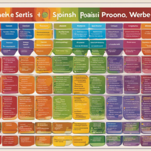 An image showcasing a comprehensive Spanish chart on Indirect Object Pronouns